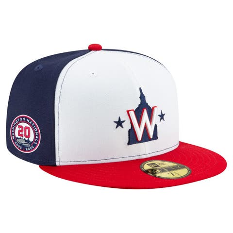 Men's New Era  White/Navy/Red Washington Nationals 20th Anniversary 59FIFTY Fitted Hat