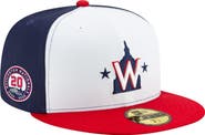 New Era Men's New Era White/Navy/Red Washington Nationals 20th Anniversary 59FIFTY Fitted Hat