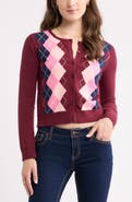BP. Crewneck Cotton Blend Cardigan