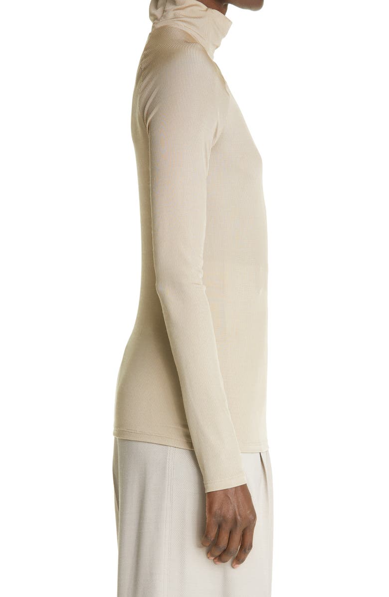 St. John Collection Long Sleeve Rib Turtleneck, Alternate, color, 