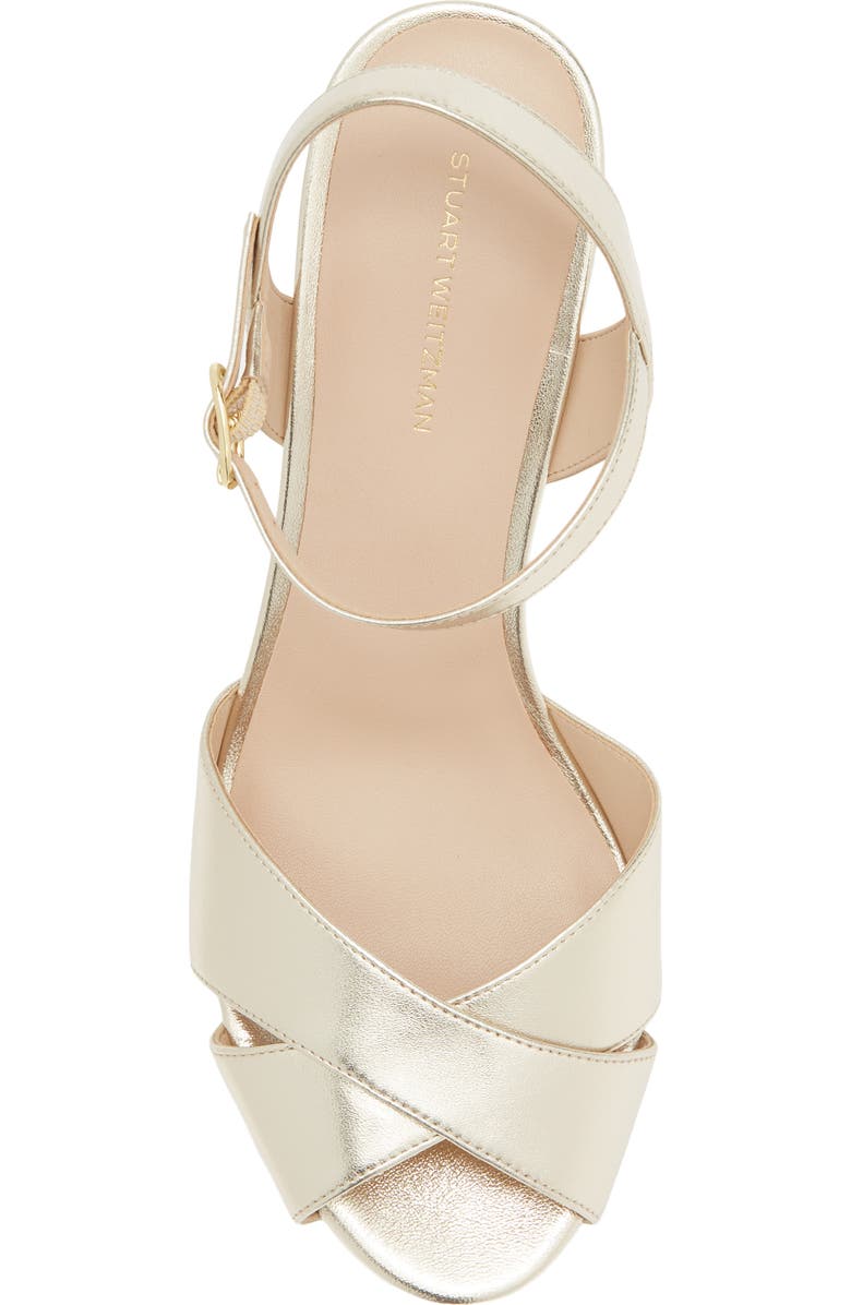 Stuart Weitzman Ivona Platform Sandal, Alternate, color, Platino