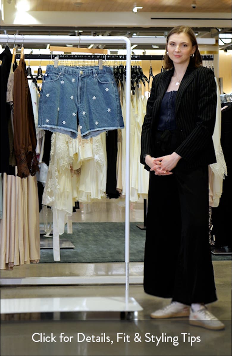 Embellished Cutoff Denim Shorts, sales video thumbnail