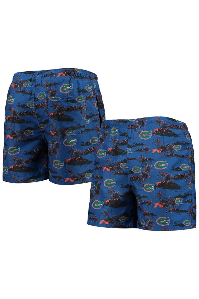 Men's FOCO Royal Florida Gators Island Palm Swim Trunks, Main, color, Royal