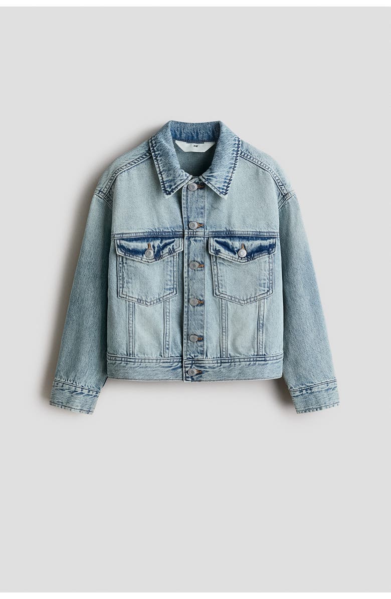 H&M Denim Jacket, Main, color, Washed Denim Blue