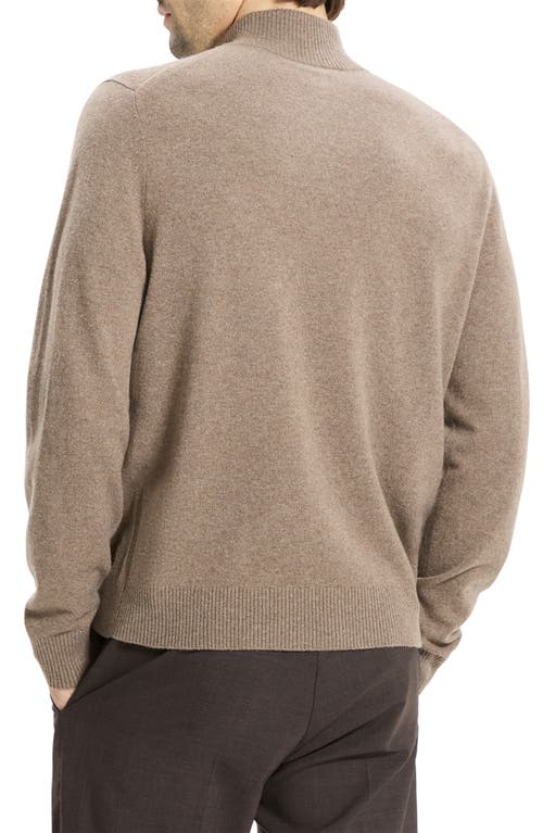 Theory Hilles Quarter Zip Cashmere Sweater In Nude