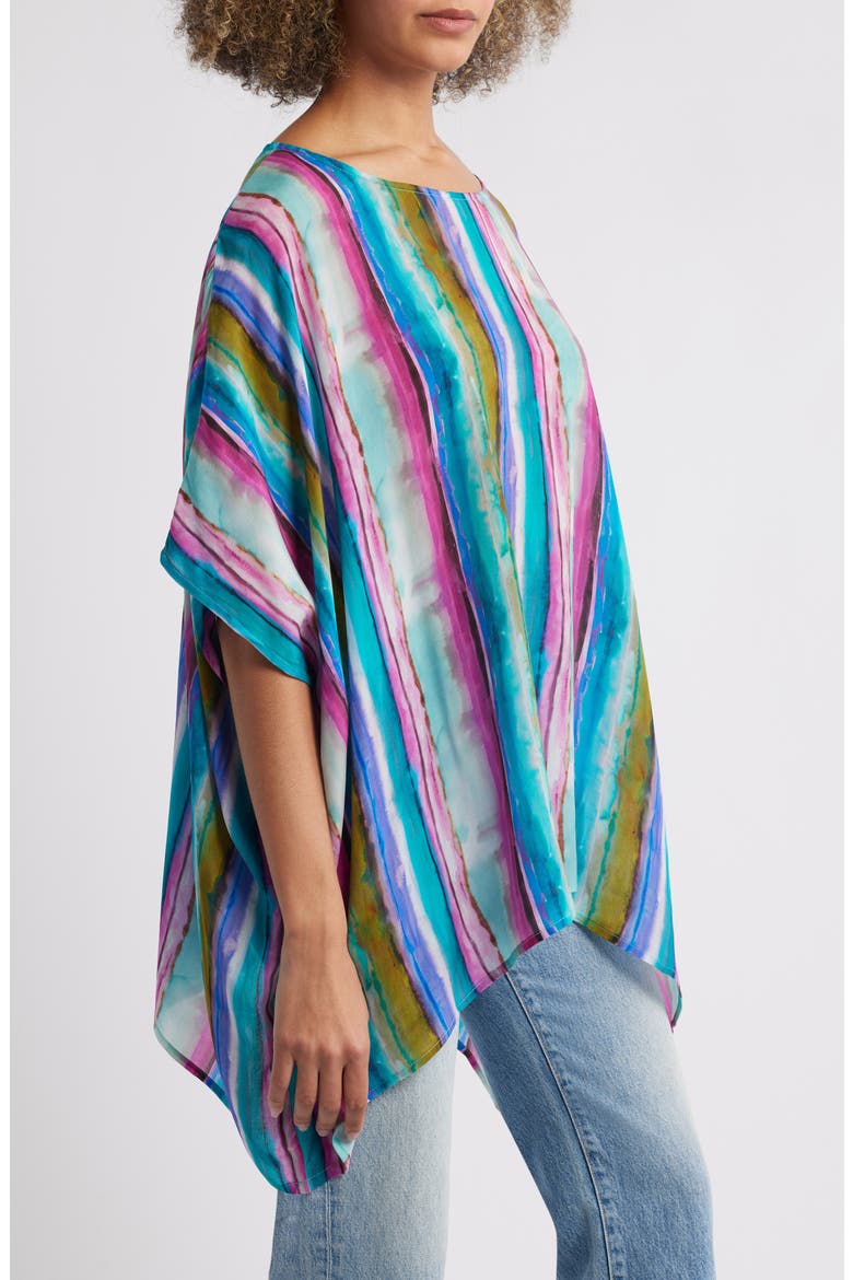 Print Dolman Sleeve Top, Alternate, color, TURQUOISE MULTI
