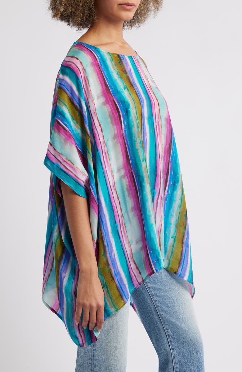 APNY Print Dolman Sleeve Top, Alternate, color, Turquoise Multi