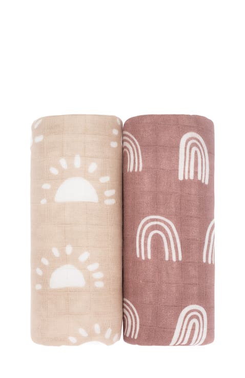 Muslin Swaddle Blanket, 2 Pack