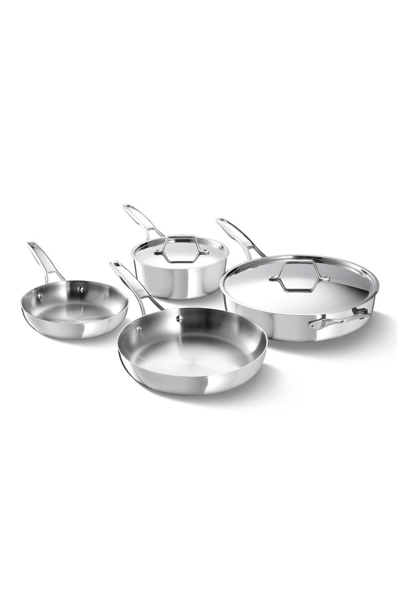 Premier Stainless Steel 6-Piece Cookware Set, Main, color, STAINLESS STEEL
