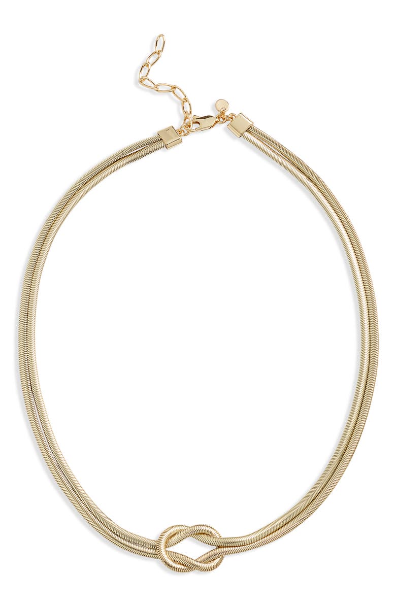 Nordstrom Knotted Snake Chain Collar Necklace, Main, color, Gold