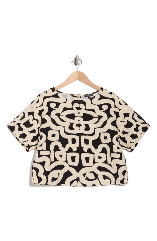 ADRIANNA PAPELL ADRIANNA PAPELL CRINKLE PRINT TOP