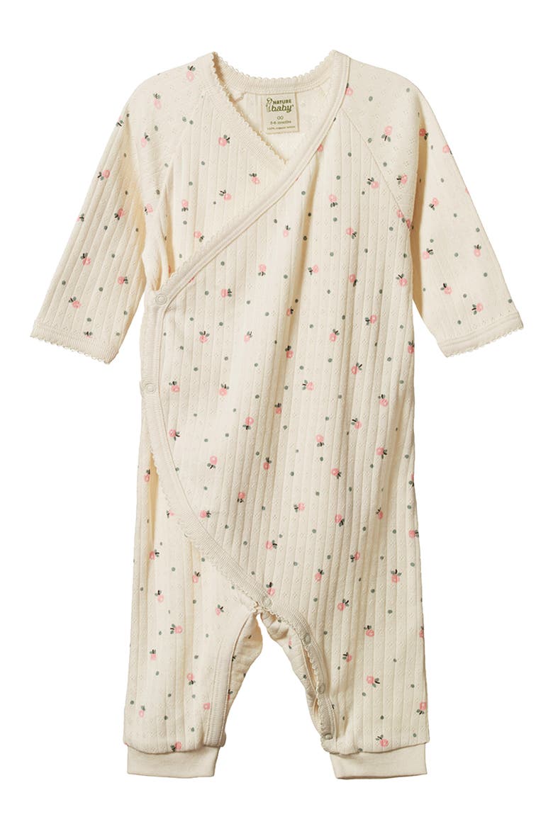 Faux Wrap Pointelle Romper, Main, color, POSEY BLOSSOM PRINT