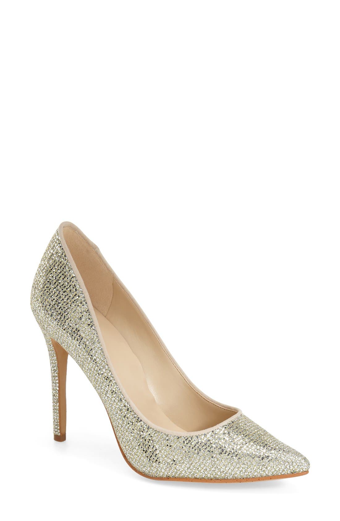 'Frolic' Pump, Main, color, GOLD MULTI FABRIC