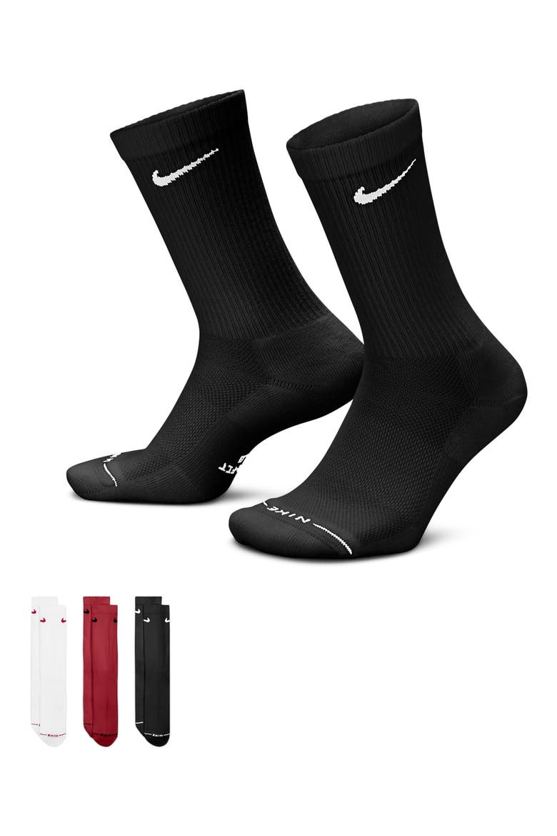 Everyday Elevated Assorted 3-Pack Dri-FIT Cotton Blend Crew Socks, Alternate, color, 914 MLTCLR