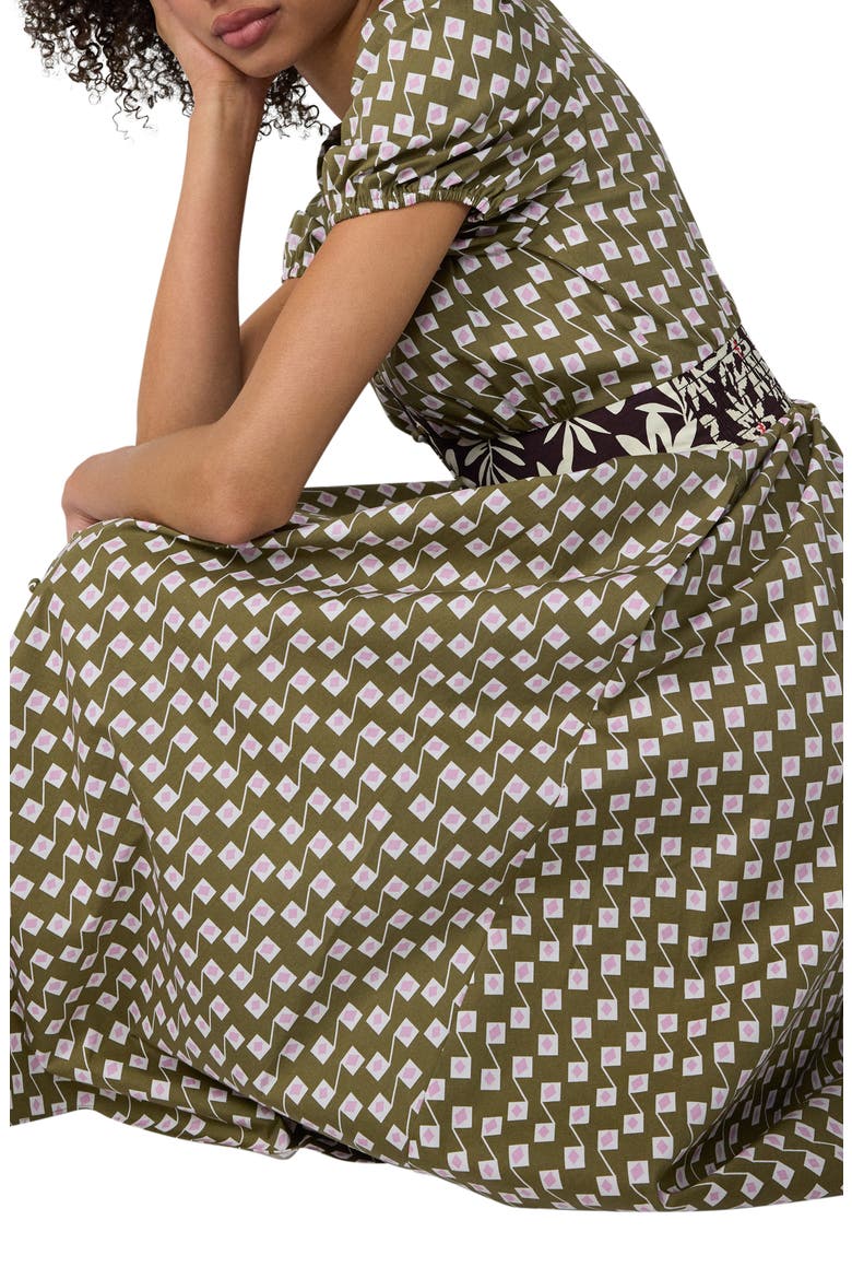 Erica Stretch Cotton Midi Dress, Alternate, color, LOCH BOX