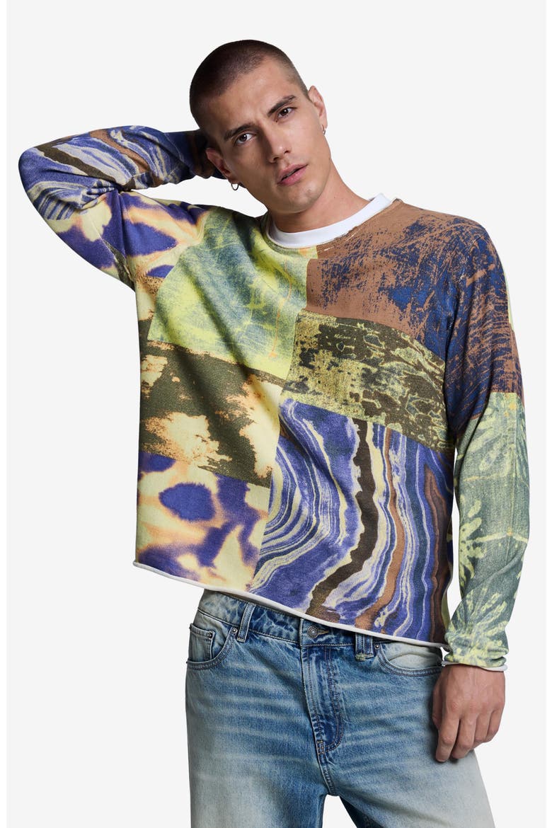 Graphic Cotton Sweatshirt, Alternate, color, MILITARY GREEN