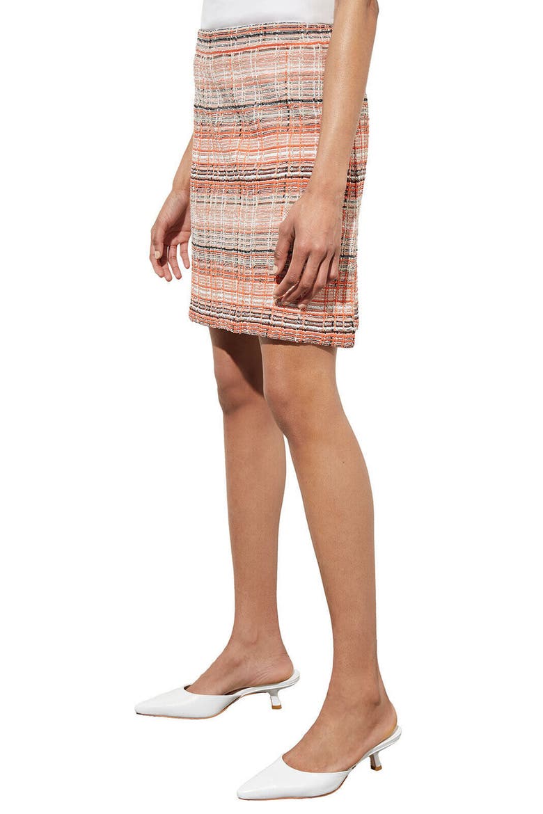 Bouclé Knit A-Line Miniskirt, Alternate, color, VERMILLION/JAVA/LIMESTONE