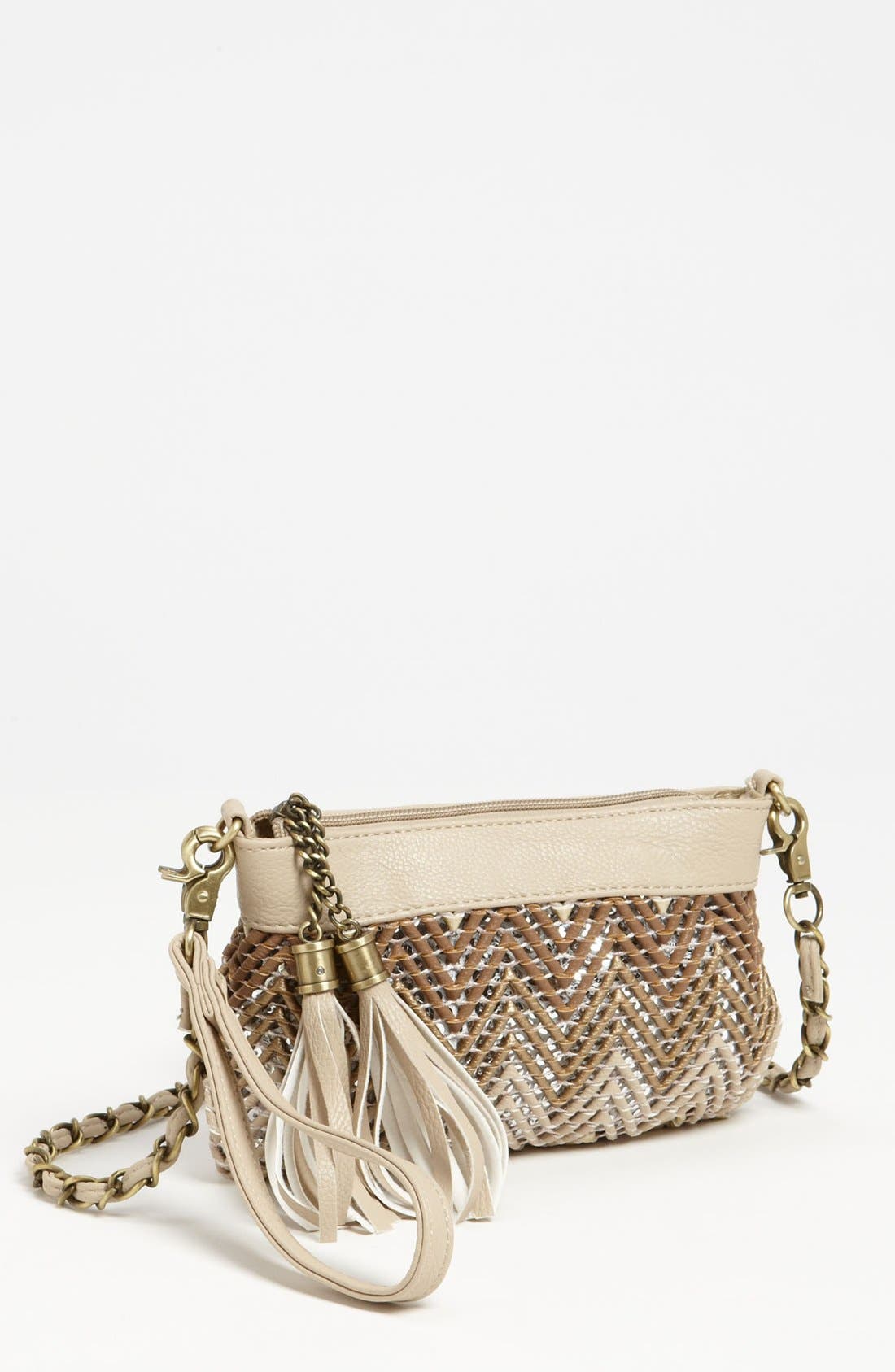 'Zig Zag' Clutch, Main, color, TAN
