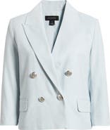 Halogen® Double Breasted Crop Blazer