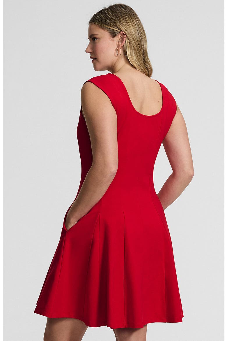 Starfish Scoop Neck Sleeveless Mini Dress, Alternate, color, Compass Red