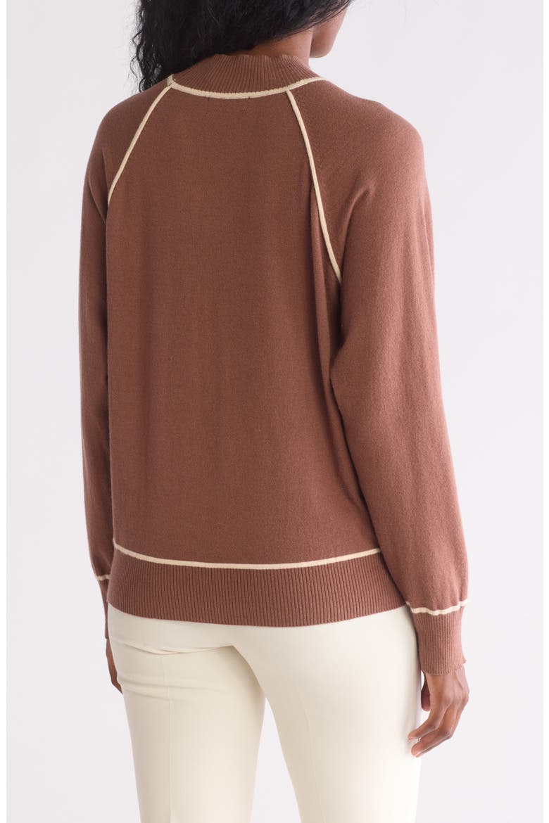 Tipped Dolman Sleeve Sweater, Alternate, color, CLAY