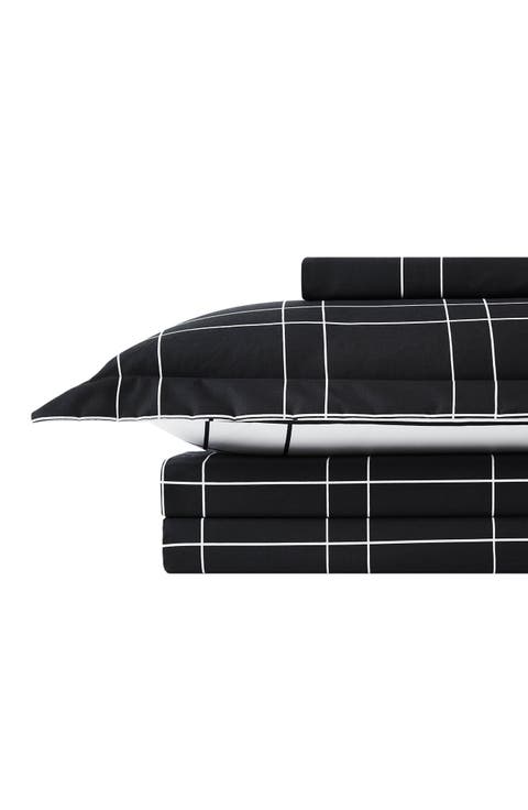 Urban Grid Oversize Duvet Cover Set