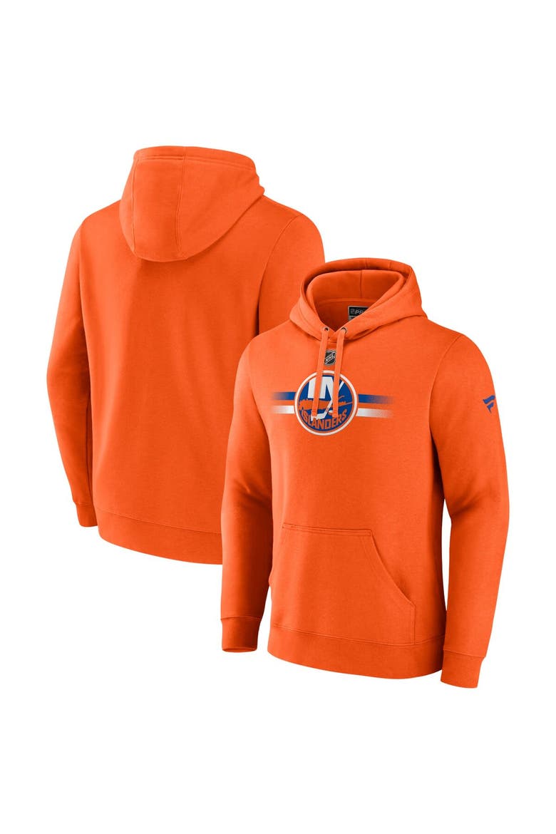 Men's Fanatics Branded Orange New York Islanders Authentic Pro Secondary Pullover Hoodie, Main, color, Orange