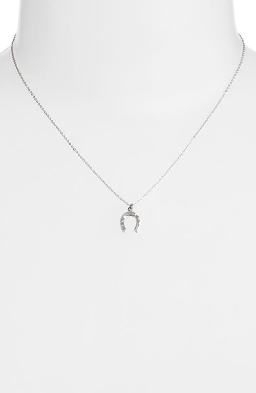 Set & Stones Colt Horseshoe Pendant Necklace In Silver