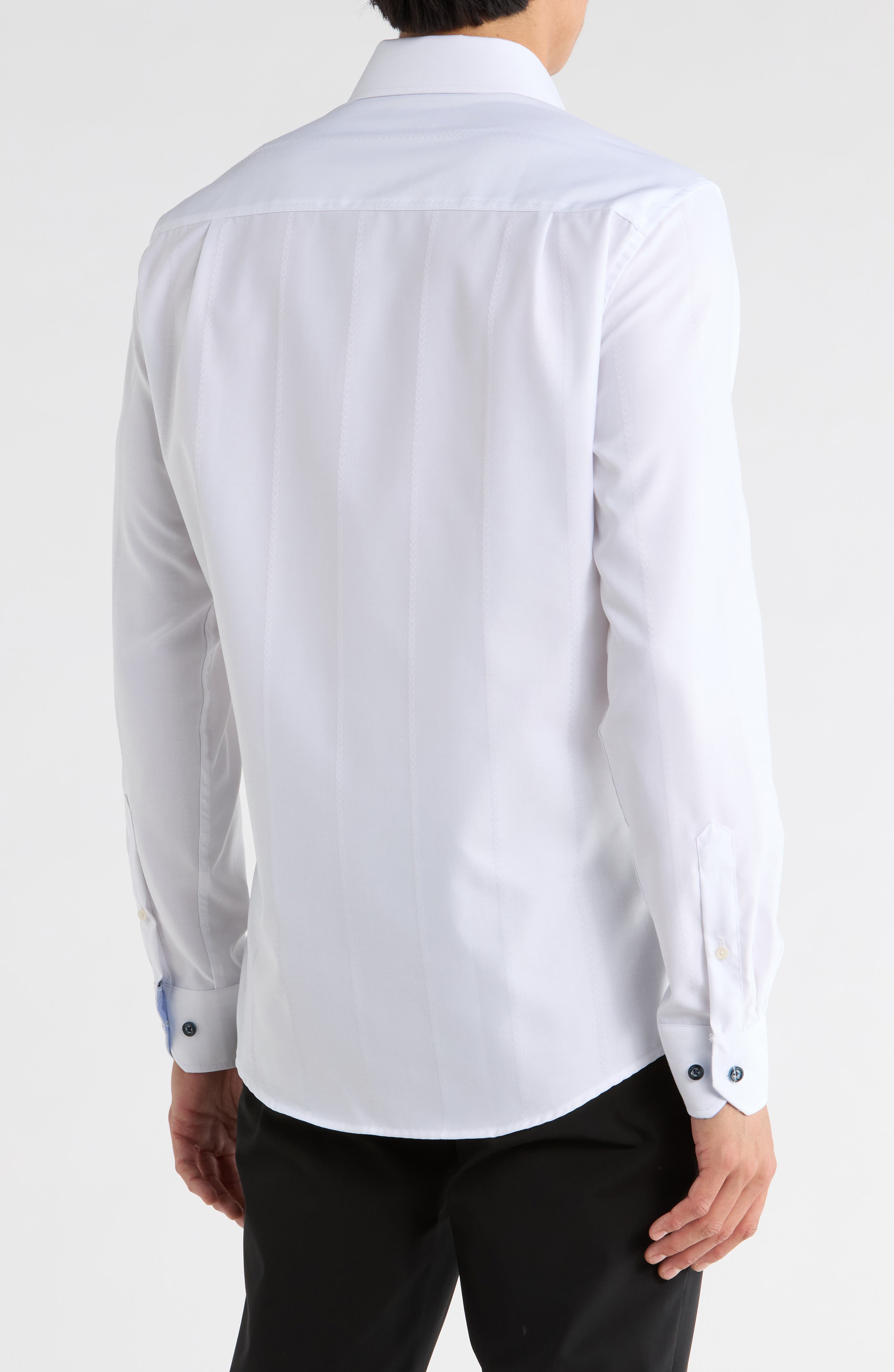 Solid Slim Fit Dress Shirt - image 2