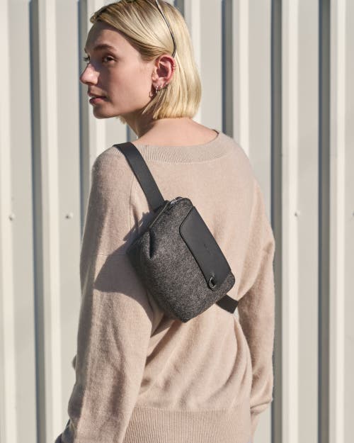 Graf & Lantz Graf Lantz Bedford Merino Wool Belt Bag In Charcoal Black