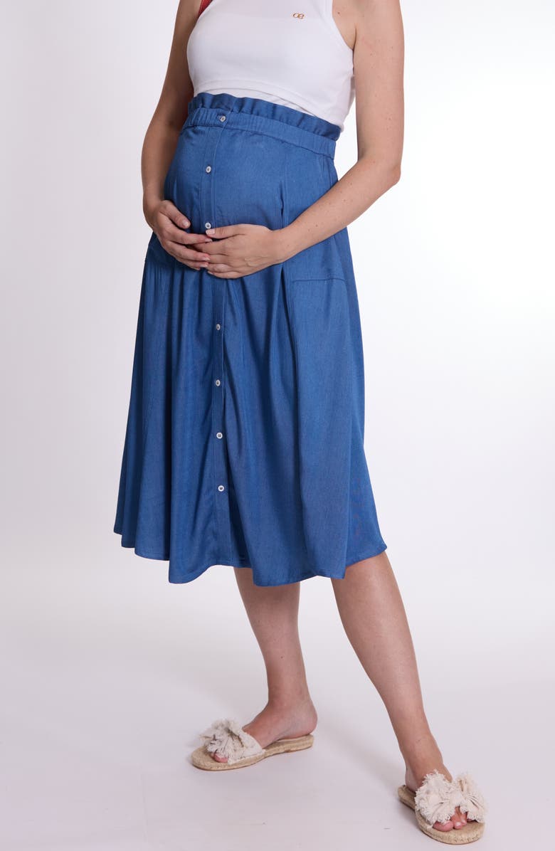 Cache Coeur Dallas Maternity Skirt, Alternate, color, Mid Blue