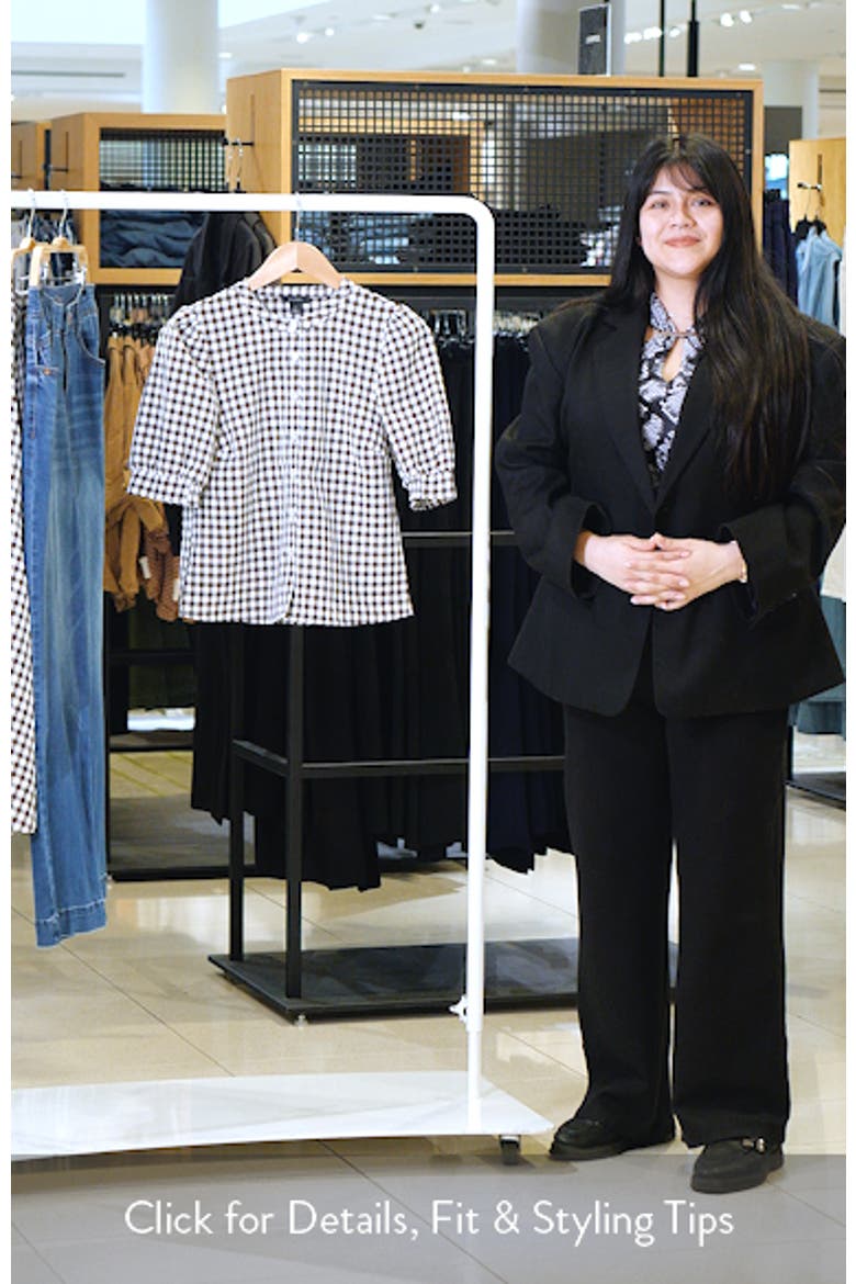 Gingham Puff Sleeve Woven Shirt video
