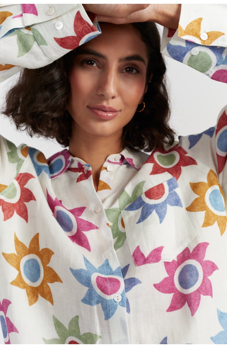 Chinti & Parker Cotton Sol Shirt, Alternate, color, Cream/Multi