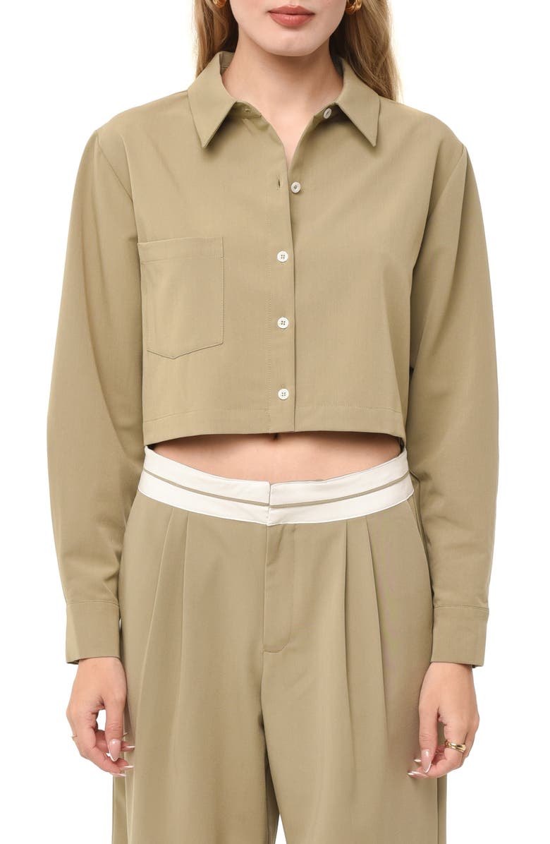 WAYF Crop Shirt, Main, color, 