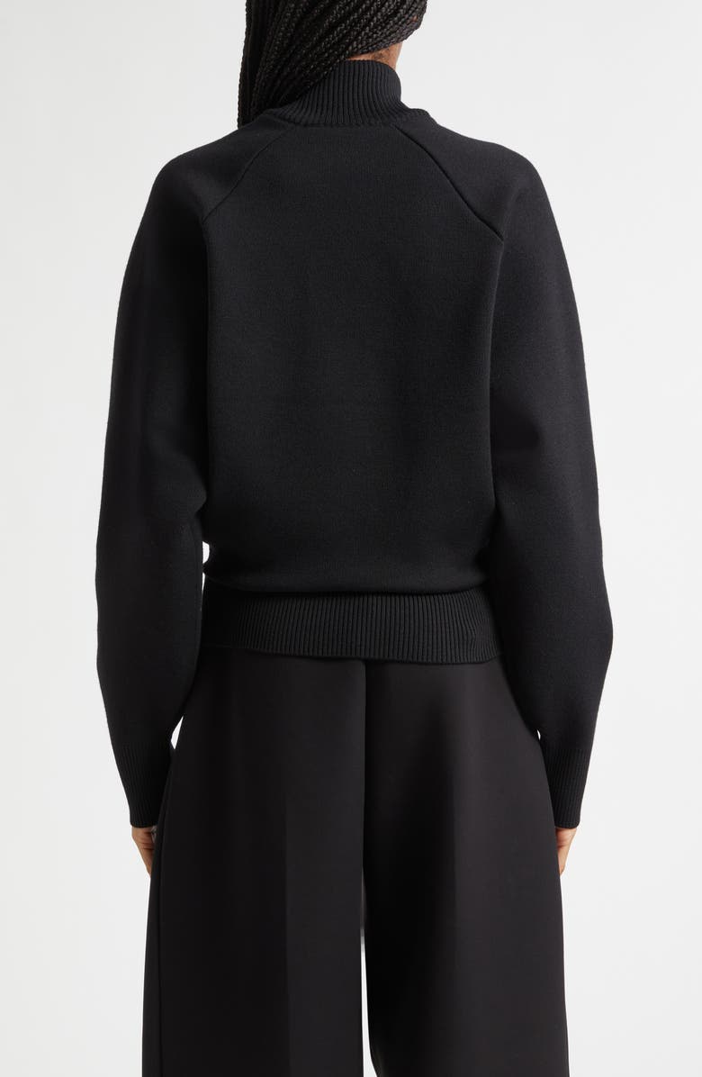 Jacquemus Le Lavande Bomber Cardigan, Alternate, color, Black