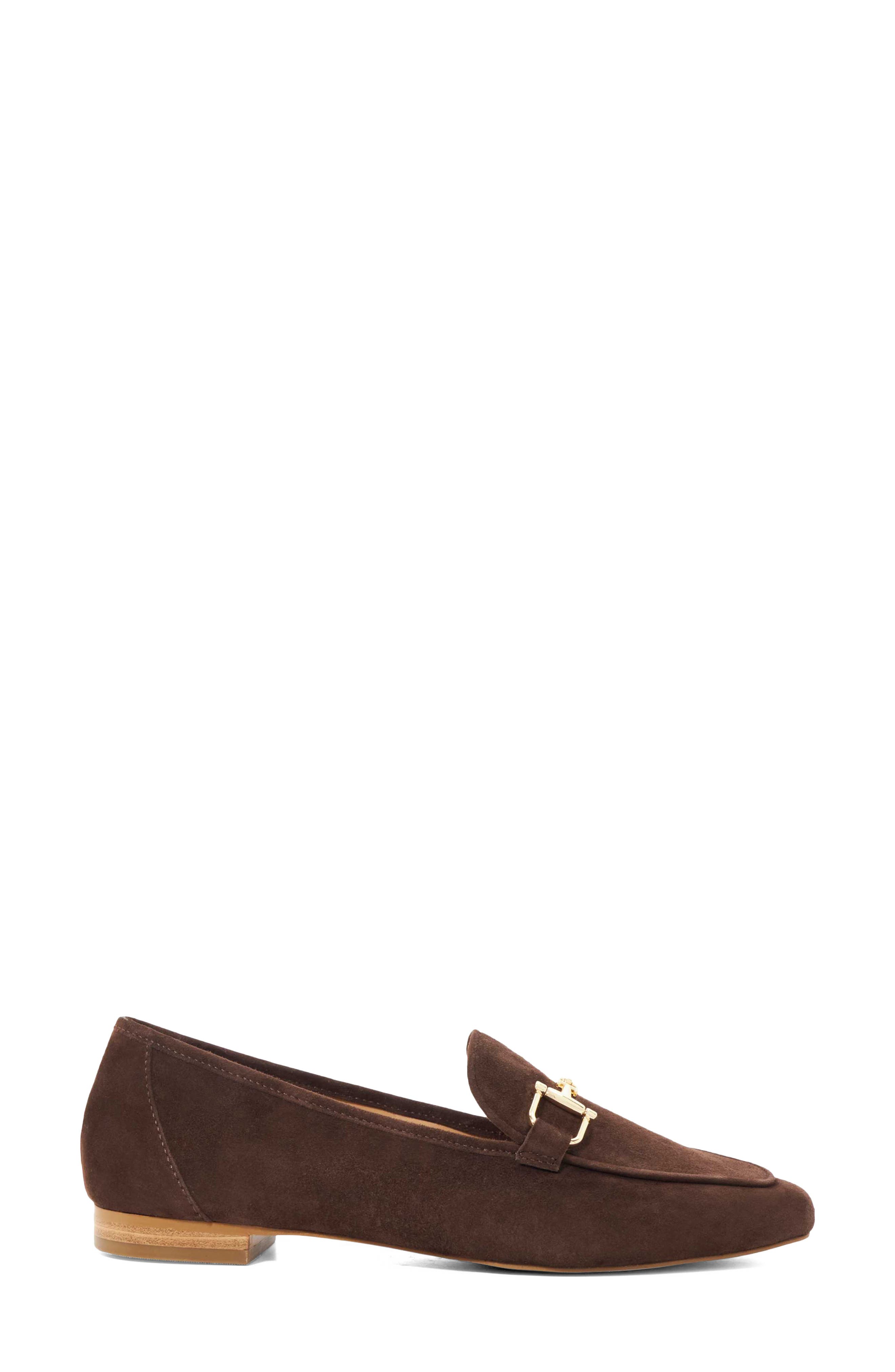 Dune London Grained Bit Loafer, Alternate, color, Brown