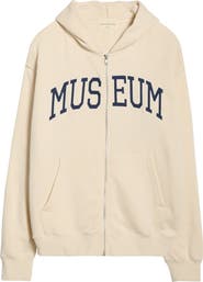 Museum of Peace & Quiet XXL Logo Appliqué Zip Hoodie