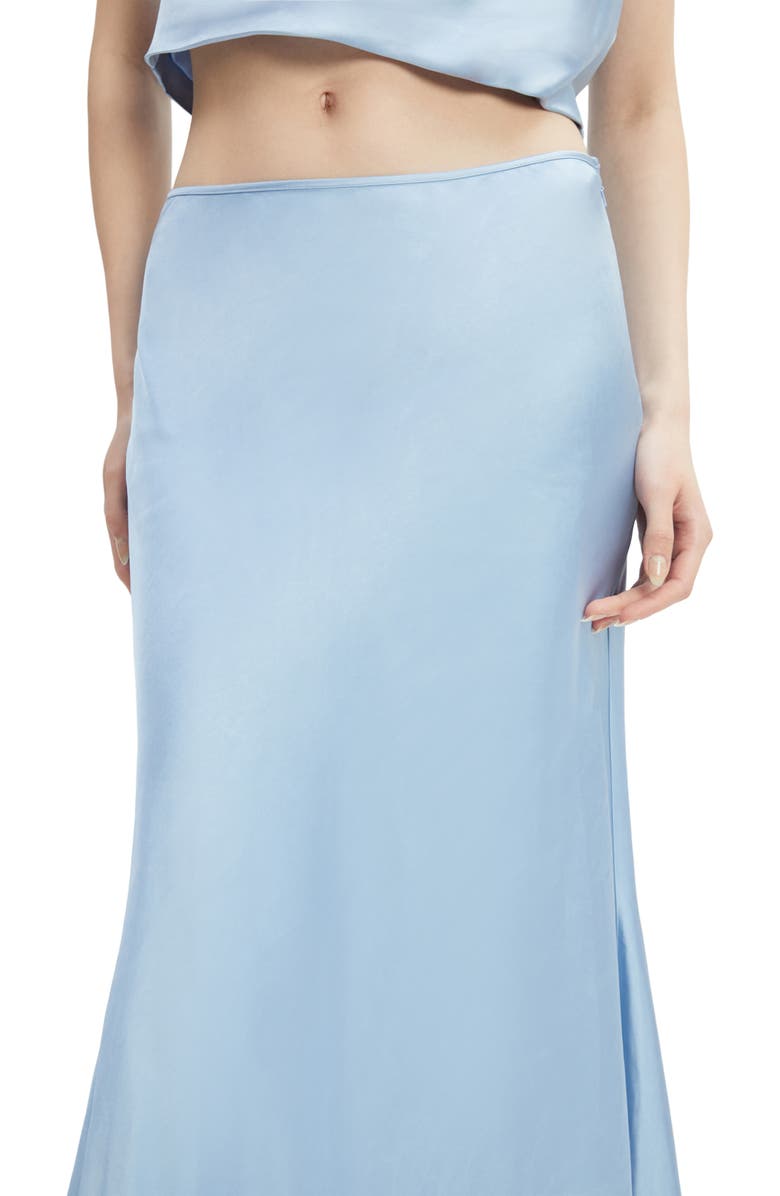 Bardot Monroe Satin Maxi Skirt, Alternate, color, Soft Blue