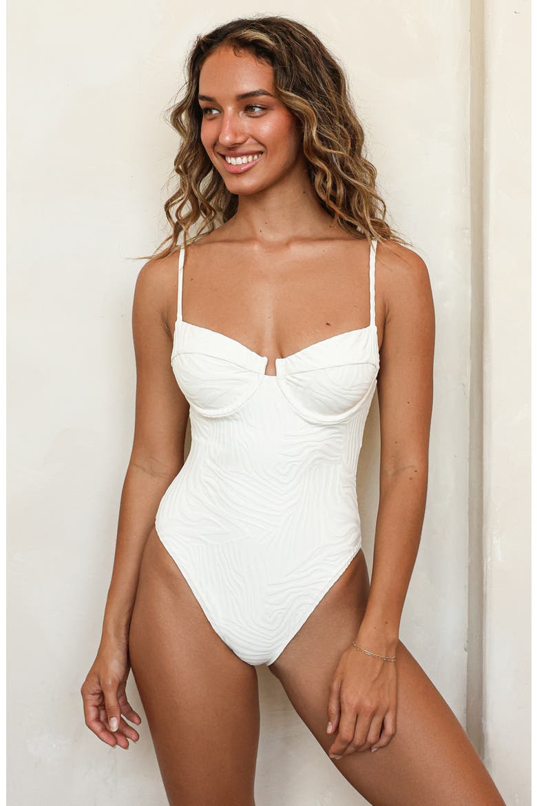 Saltwater Thigh High Cut One Piece, Alternate, color, Ivory Tides