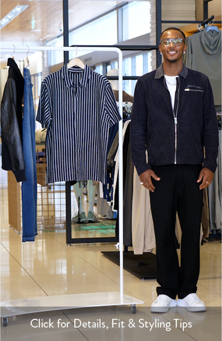 Bouclé Short Sleeve Button-Up Shirt, sales video thumbnail