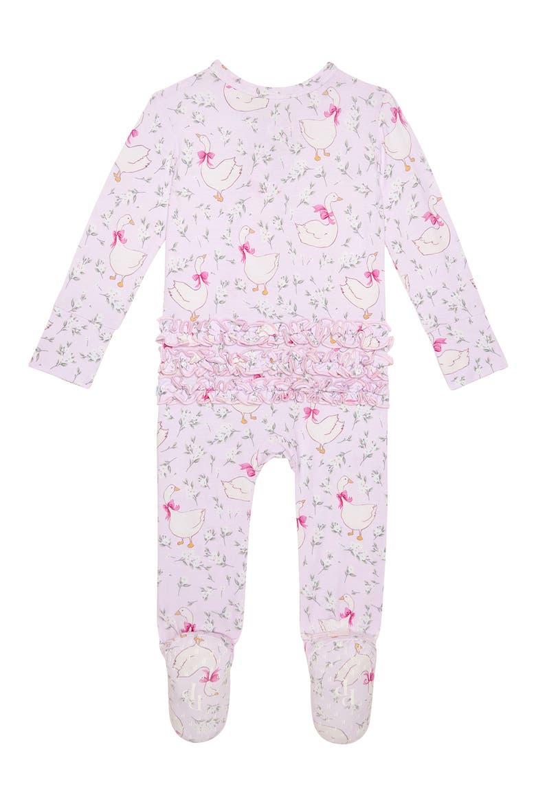Ruffle Zip Footie, Alternate, color, LIGHT/ PASTEL PINK
