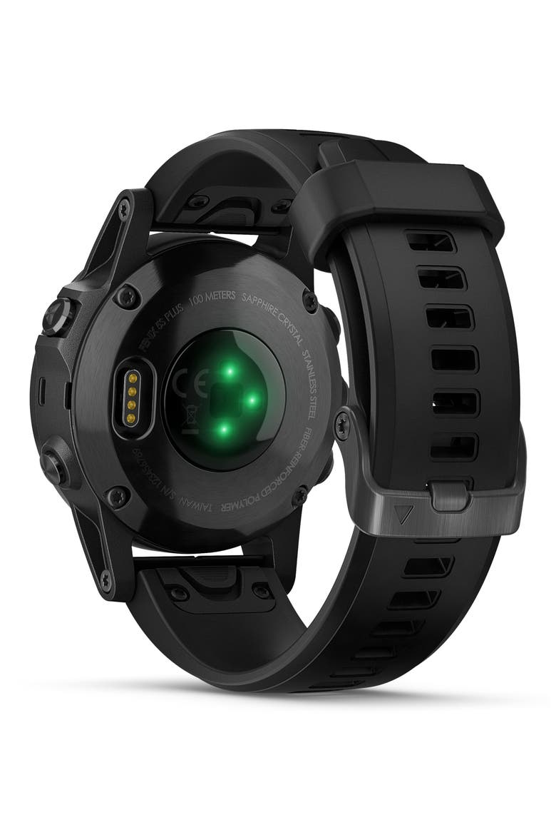 fenix® 5S Plus Sapphire Premium Multisport GPS Watch, 42mm, Alternate, color, BLACK