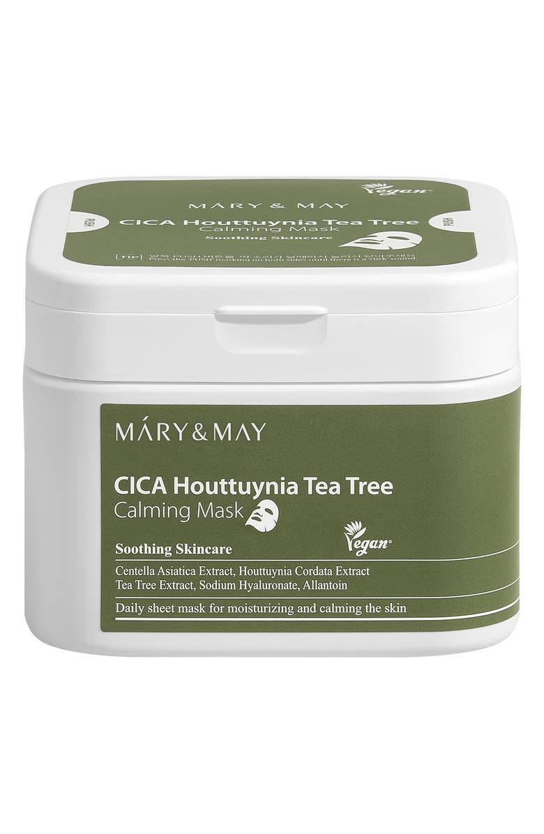 Mary&May CICA Houttuynia Tea Trea Calming Mask, Main, color, 