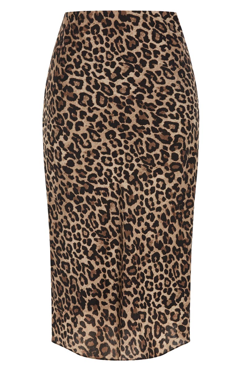City Chic Kyra Leopard Print Midi Skirt, Alternate, color, Leopard Prt