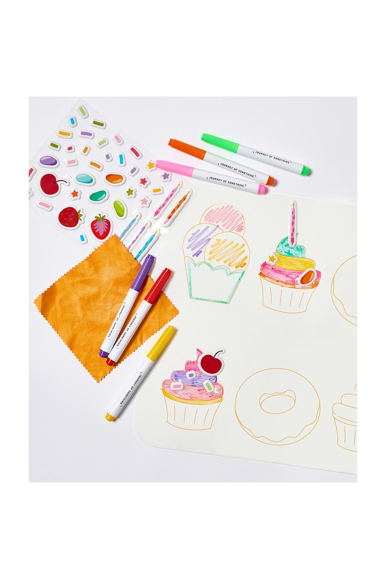 Wipeable Silicone Mat, Sweet As, Reusable Coloring Kit, Alternate, color, Multicolored