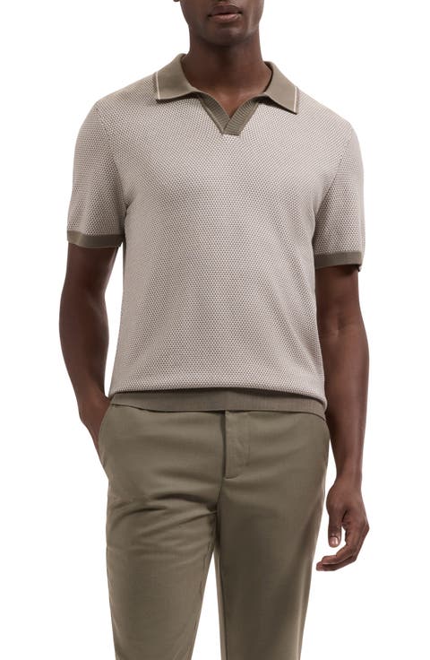 Johnny Collar Short Sleeve Sweater