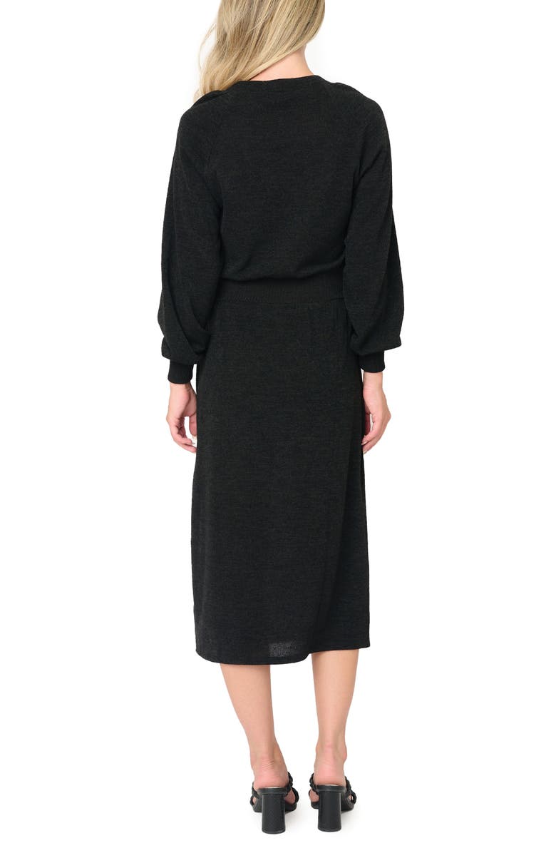 GIBSONLOOK Long Sleeve Sweater Dress, Alternate, color, Black