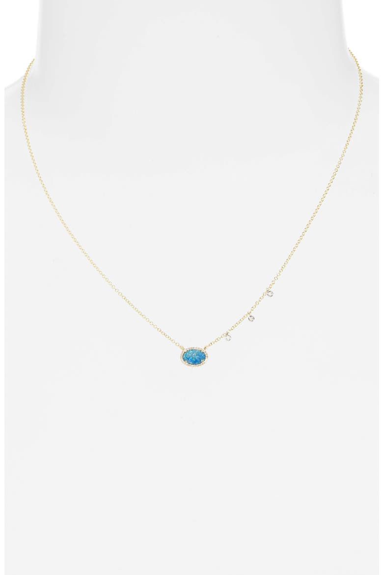 Opal & Diamond Necklace, Alternate, color, YELLOW GOLD
