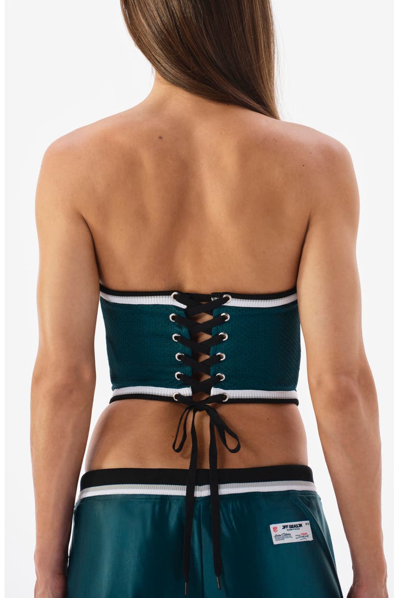 Philadelphia Eagles Corset Top, Alternate, color, GREEN