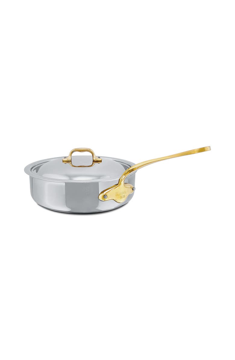 Mauviel M
Cook B 5-Ply Polished Stainless Steel Saute Pan With Lid, And Brass Handle, 3.2-qt, Alternate, color, Silver